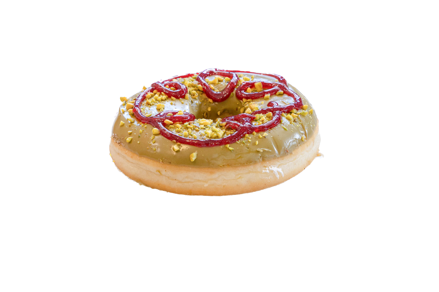 Raspberry Pistachio Doughnut