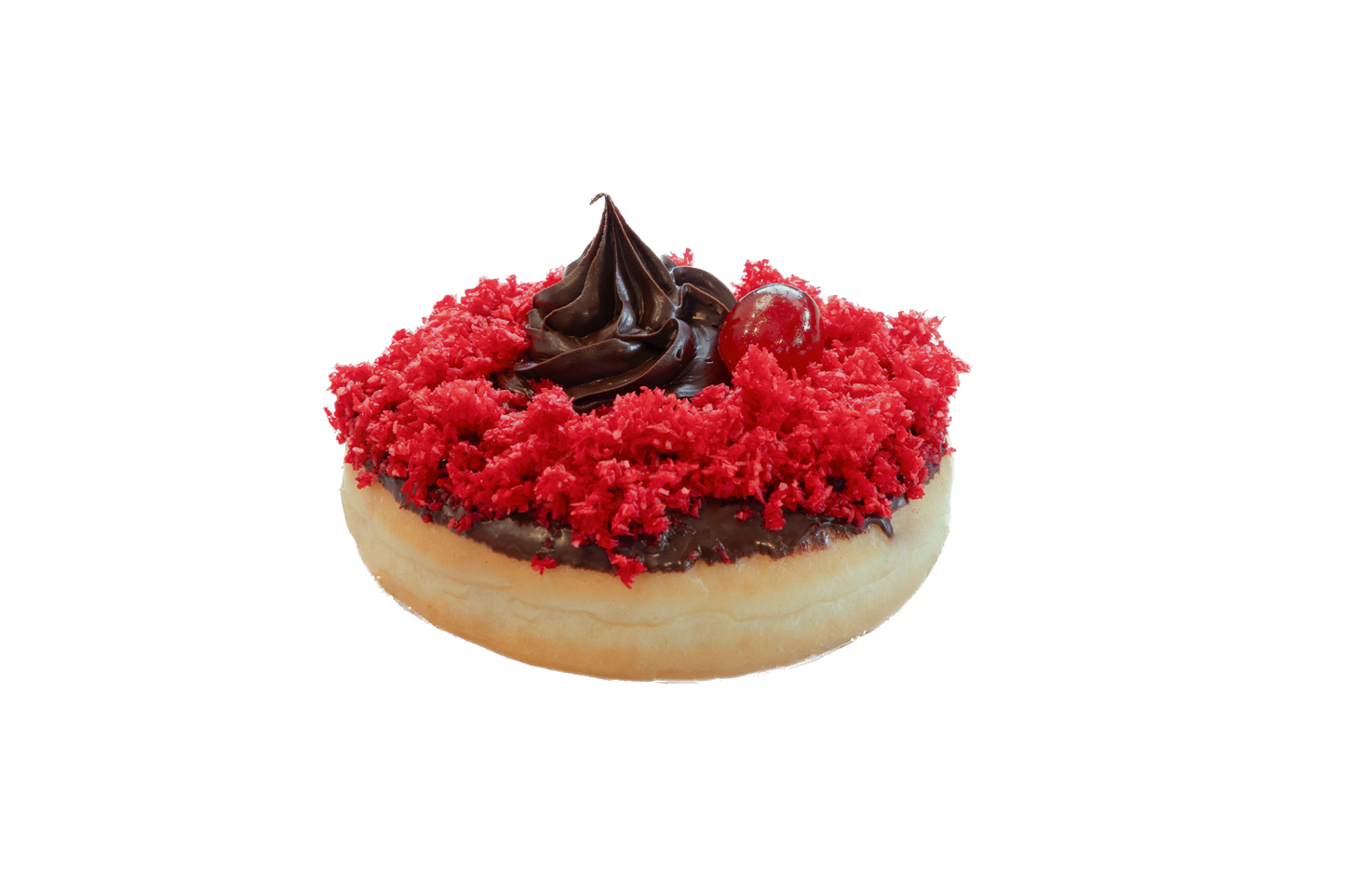 Cherry Ripe filled donut