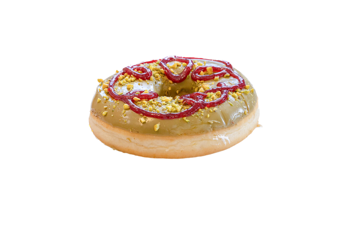 Raspberry Pistachio Doughnut